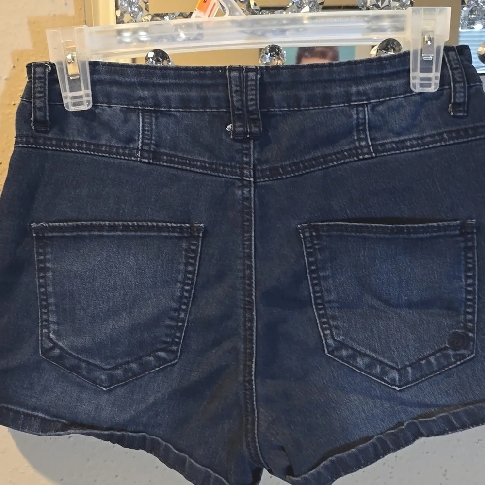 Indigo Rein High-Waisted Stretch Denim Shorts - Picture 3 of 3